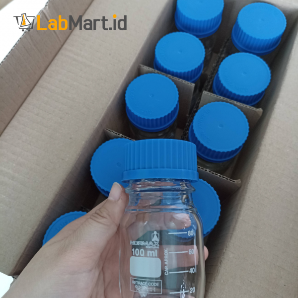 jual botol laboratorium tutup biru 500 ml dan 1 liter harga murah distributor