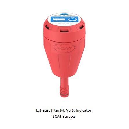 Exhaust filter M, V3.0, Indicator SCAT Europe