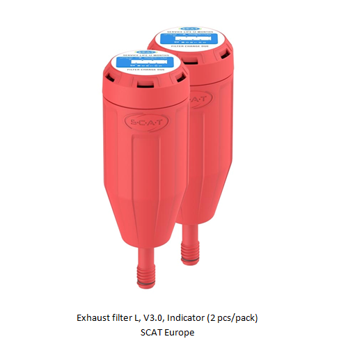 Exhaust filter L, V3.0, Indicator (2 pcs/pack) SCAT Europe