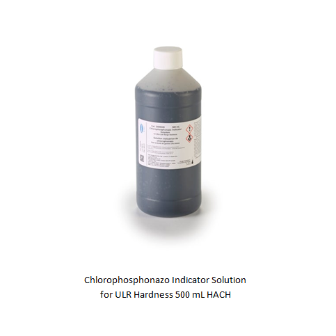 Chlorophosphonazo Indicator Solution for ULR Hardness 500 mL HACH