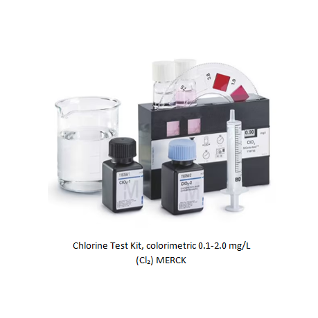 Chlorine Test Kit, colorimetric 0.1-2.0 mg/L (Cl₂) MERCK