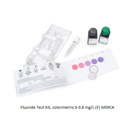 Fluoride Test Kit, colorimetric 0-0.8 mg/L (F) MERCK