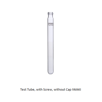 Test Tube, with Screw, without Cap IWAKI