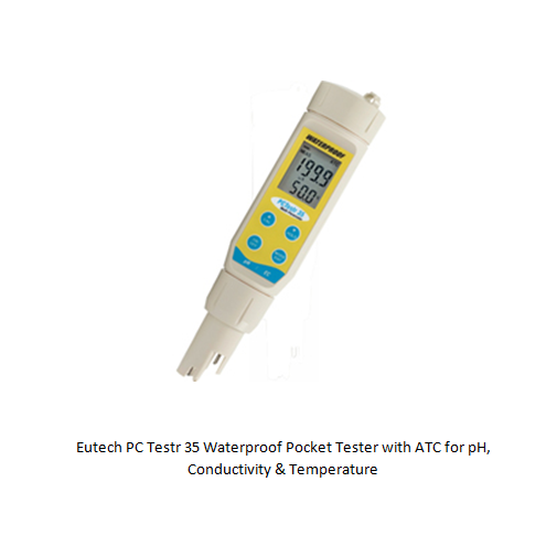 Eutech PC Testr 35 Waterproof Pocket Tester with ATC for pH, Conductivity & Temperature