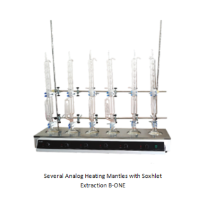 Several Analog Heating Mantles with Soxhlet Extraction B-ONE