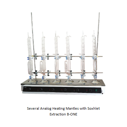 Several Analog Heating Mantles with Soxhlet Extraction B-ONE