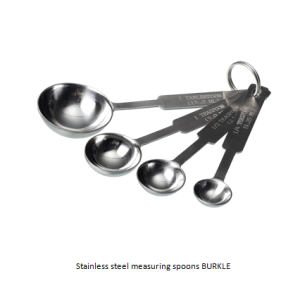 Stainless steel measuring spoons BURKLE