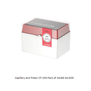 Capillary and Piston CP 250 Pack of 10x96 GILSON