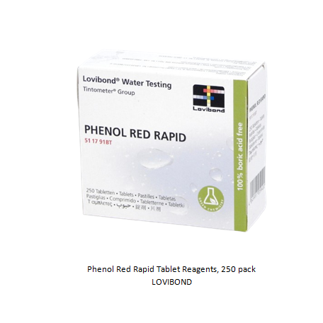 Phenol Red Rapid Tablet Reagents, 250 pack LOVIBOND