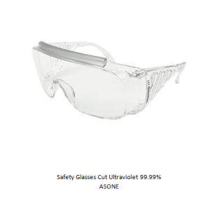 Safety Glasses Cut Ultraviolet 99.99% ASONE