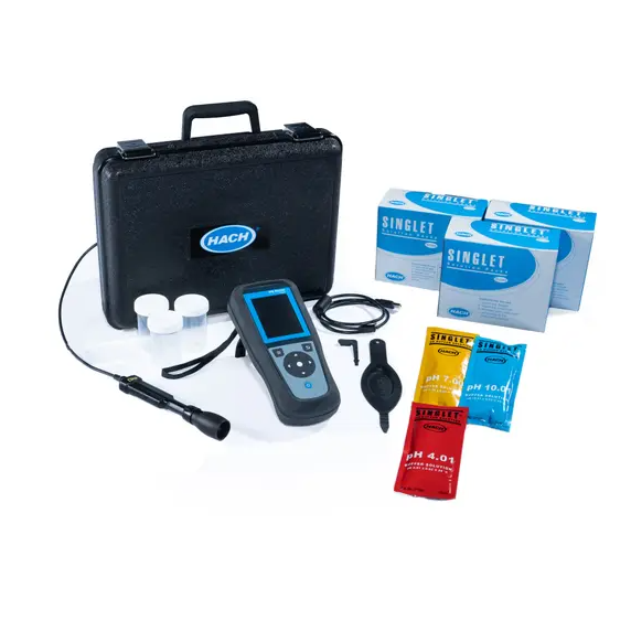 HQ1110 Portable pH/ORP/mV Meter with Gel pH Electrode PHC201, 1 m Cable LEV015.53.11101 HACH