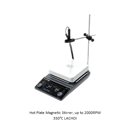 Hot Plate Magnetic Stirrer, up to 2000RPM 350°C LACHOI