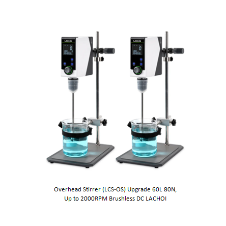 Overhead Stirrer (LCS-OS) Upgrade 60L 80N, Up to 2000RPM Brushless DC LACHOI