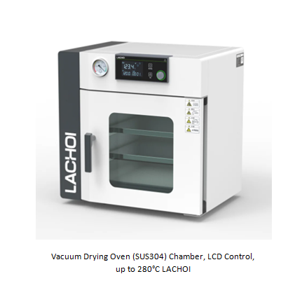 Vacuum Drying Oven (SUS304) Chamber, LCD Control, up to 280°C LACHOI