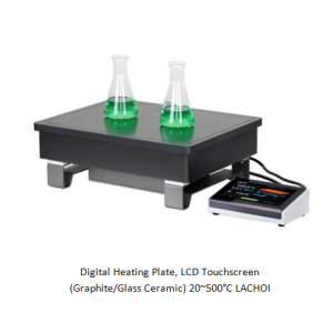 Digital Heating Plate, LCD Touchscreen (Graphite/Glass Ceramic) 20~500°C LACHOI